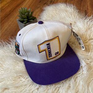 Vintage 90s Deadstock NFL MN Vikings Warren Moon Cap NWT